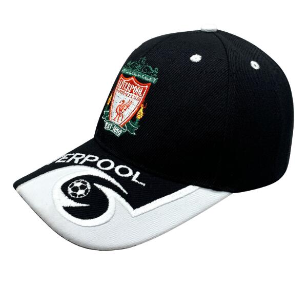 Liverpool Football Club Black White Soccer Cap